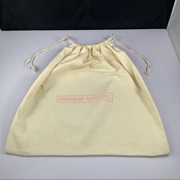 Mansur Gavriel Cream Linen Drawstring Dust Bag - Picture 6 of 6